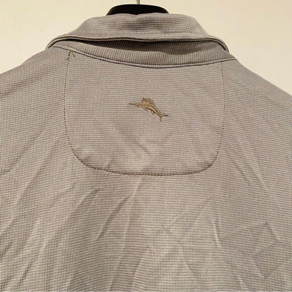 Tommy Bahama Gray Polo Shirt Size Large - Picture 3 of 5
